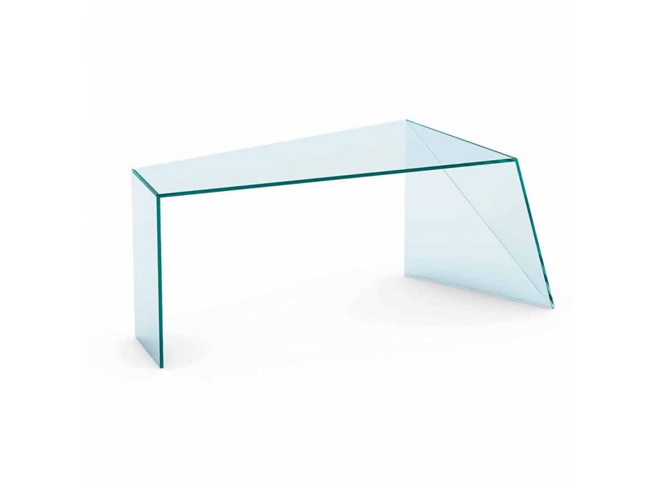 Kontorsskrivbord för modern design Extralight Glass tillverkat i Italien - Rosalia Viadurini