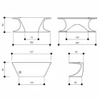 Modernt skrivbord producerat i Italien, Cerami Viadurini