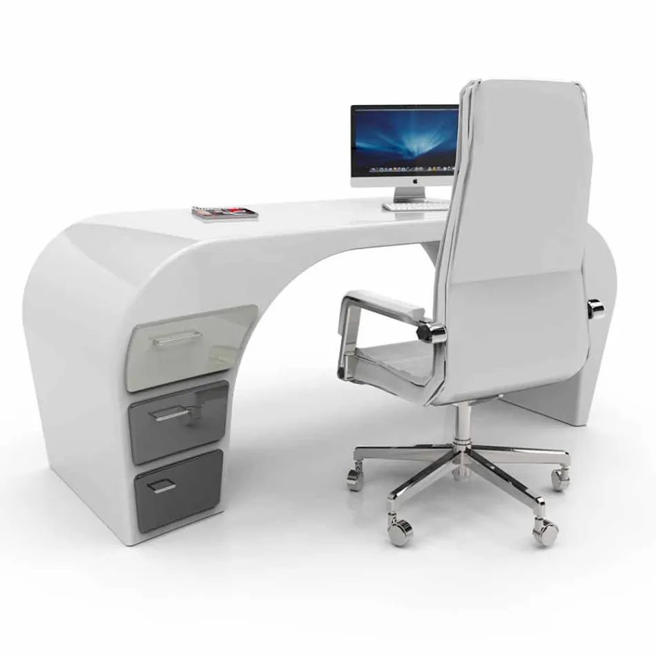 Modernt skrivbord tillverkat i Italien, Miglianico Viadurini