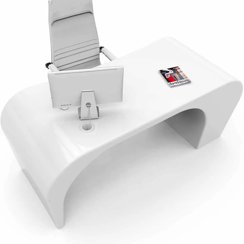 Modernt skrivbord tillverkat i Italien, Miglianico Viadurini