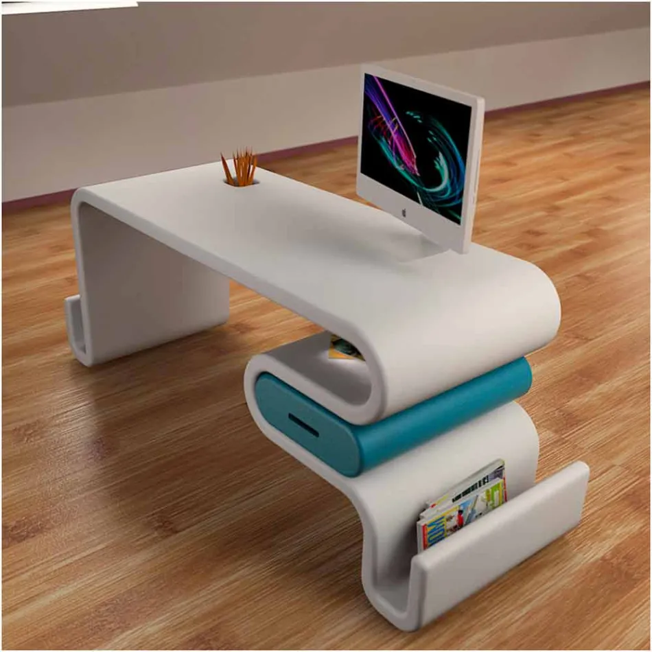 Modern Design Desk Flex Made i Italien Viadurini