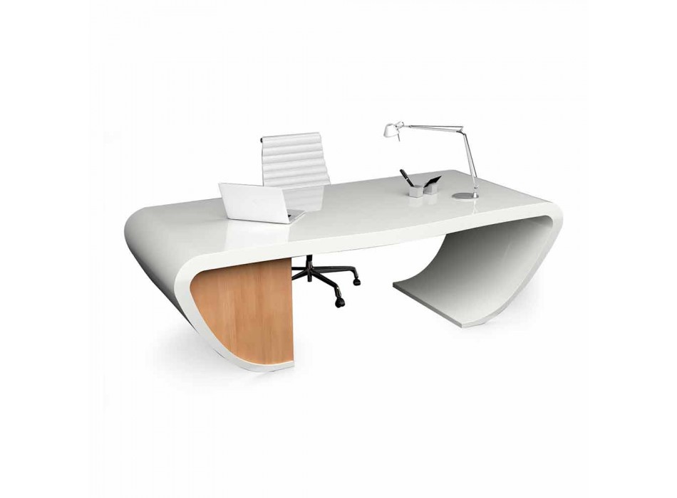 Skrivbord av modern kontorsdesign tillverkad i Italien, Miranda Viadurini
