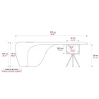 Executive skrivbord av Karim Rashid i polyuretan - James Viadurini