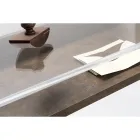 Transparent plexiglasbord med designhylla - Carducci Viadurini