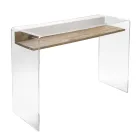 Transparent plexiglasbord med designhylla - Carducci Viadurini
