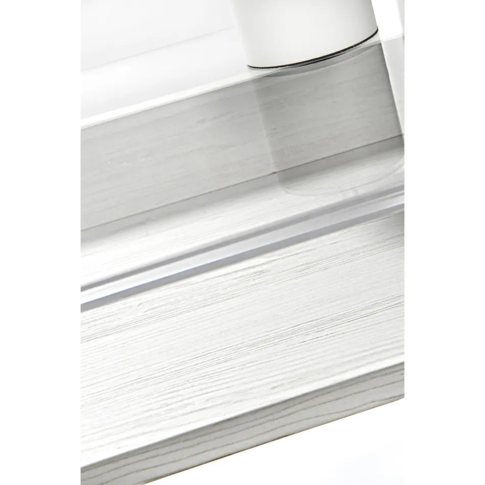 Transparent plexiglasbord med designhylla - Carducci Viadurini