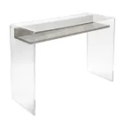 Transparent plexiglasbord med designhylla - Carducci Viadurini