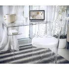 Transparent plexiglas skrivbord med hylla Tillverkat i Italien - Studiorum Viadurini