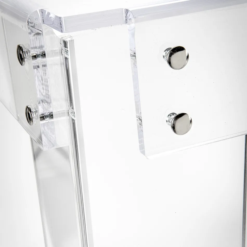 Transparent plexiglas skrivbord modern design tillverkad i Italien - Vichy Viadurini