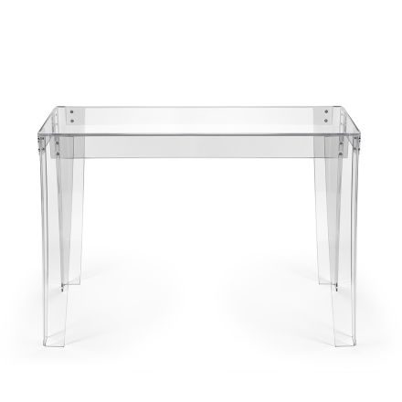Transparent plexiglas skrivbord modern design tillverkad i Italien - Vichy Viadurini
