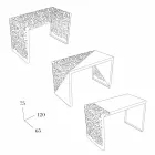 Desk Kattedra Letters &quot;Ett vattenfall&quot; 120x65x75 Mabele Viadurini