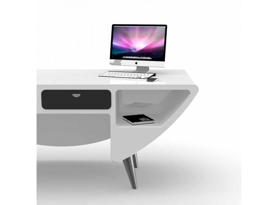 Modernt skrivbord tillverkat i Italien, Milis Viadurini