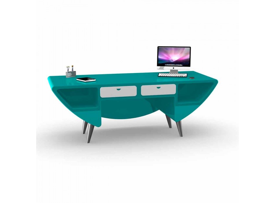 Modernt skrivbord tillverkat i Italien, Milis Viadurini