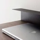 Modernt skrivbord i metall och melamin med låda tillverkad i Italien - Iridio Viadurini