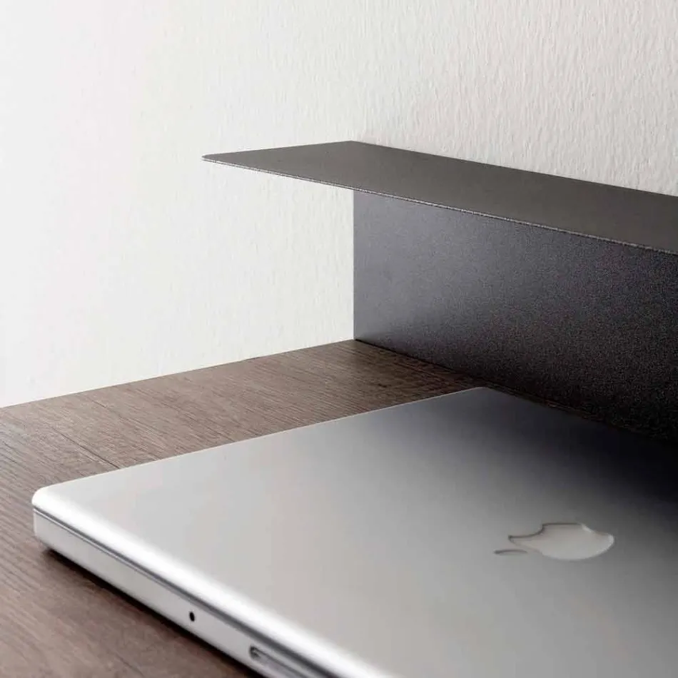 Modernt skrivbord i metall och melamin med låda tillverkad i Italien - Iridio Viadurini