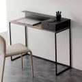 Modernt skrivbord i metall och melamin med låda tillverkad i Italien - Iridio