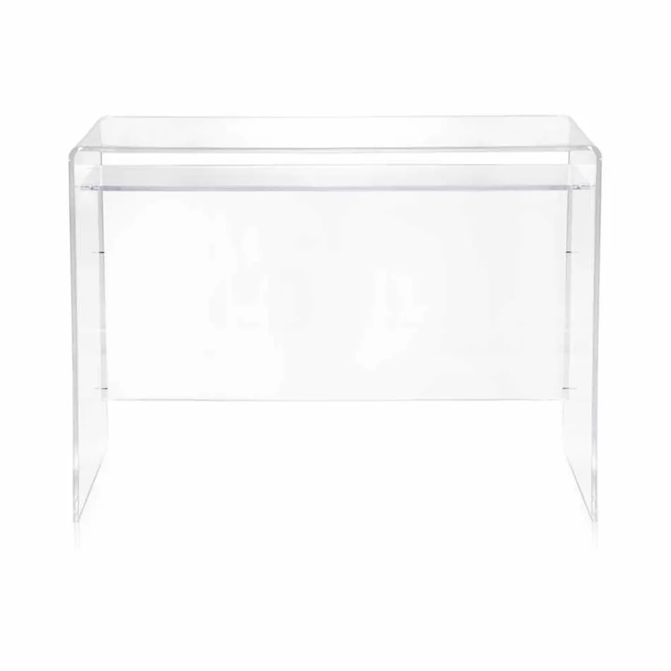 Moderna skrivbord i transparent plexiglas tillverkad i Italien, Barga Viadurini