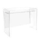 Moderna skrivbord i transparent plexiglas tillverkad i Italien, Barga Viadurini