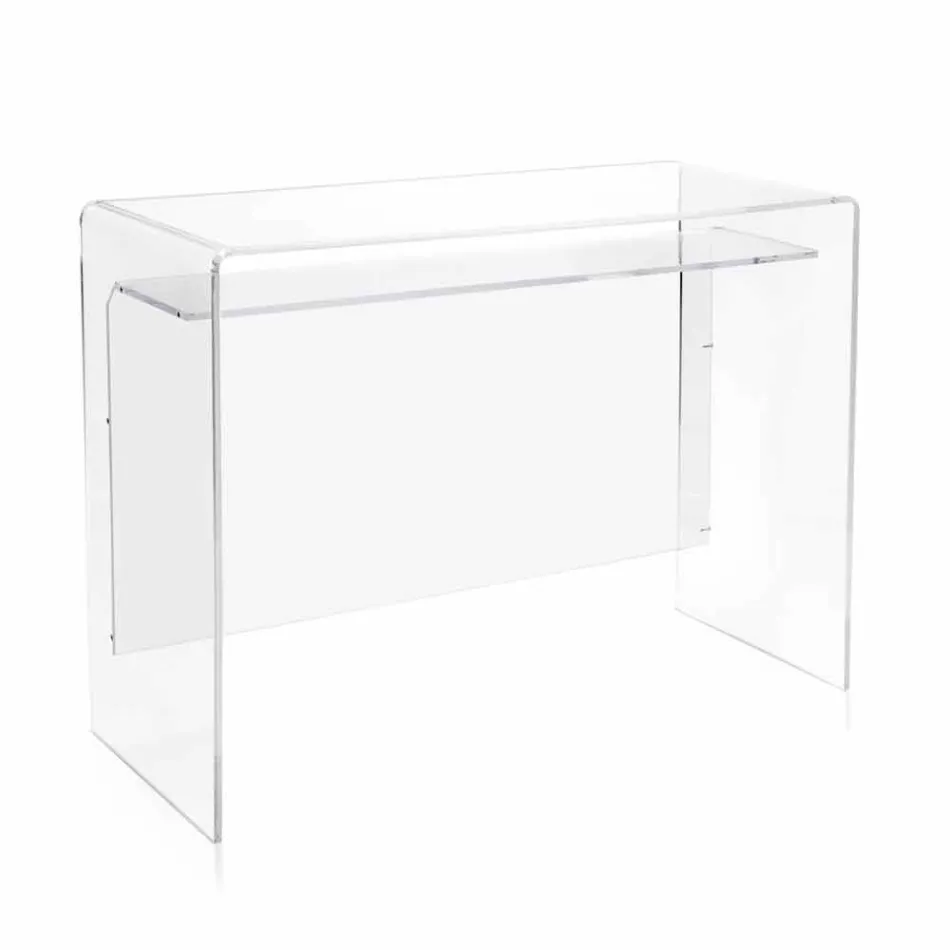 Moderna skrivbord i transparent plexiglas tillverkad i Italien, Barga Viadurini