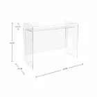 Moderna skrivbord i transparent plexiglas tillverkad i Italien, Barga Viadurini