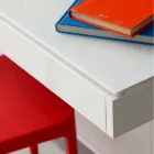 Upphängt skrivbord i kristall med metallkonstruktion tillverkad i Italien - kisel Viadurini