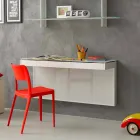 Upphängt skrivbord i kristall med metallkonstruktion tillverkad i Italien - kisel Viadurini