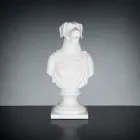 Vit handgjord keramisk skulptur 100 % tillverkad i Italien Fabas 1 Viadurini