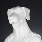 Vit handgjord keramisk skulptur 100% Made in Italy Fabas 1 Viadurini