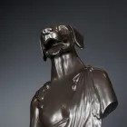 Svart hantverkskeramisk skulptur 100% Made in Italy Fabas 2 Viadurini