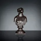 Svart hantverks keramisk skulptur 100% Made in Italy Fabas 2 Viadurini