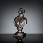 Svart hantverkskeramisk skulptur 100% Made in Italy Fabas 2 Viadurini