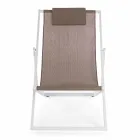 Solstol utomhus i aluminium med sittplats i textilene, 4 delar - Kailua Viadurini