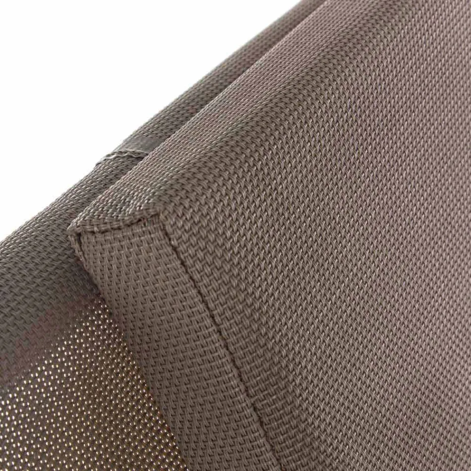 Solstol utomhus i aluminium med sittplats i textilene, 4 delar - Kailua Viadurini