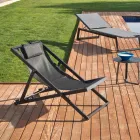 Trädgårdsstol i målad aluminium och textilen, 2 delar - Jhonathan Viadurini