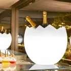 Ice bucket Kalimera Slide vit ljus gjord i Italien Viadurini