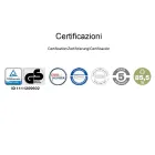 Hög kontorsstol med hjul och ergonomisk och svängbar kudde - Filanna Viadurini