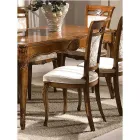 Klassisk stoppad stol i valnöt eller vitt trä tillverkad i Italien - Caligola Viadurini