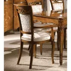 Klassisk stoppad stol i valnöt eller vitt trä tillverkad i Italien - Caligola Viadurini