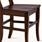 Klassisk stol i massiv bokträ Design Tillverkad i Italien - Claudie Viadurini