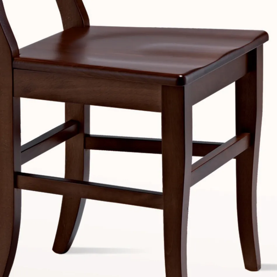 Klassisk stol i massiv bokträ Design Tillverkad i Italien - Claudie Viadurini