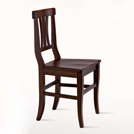 Klassisk stol i massiv bokträ Design Tillverkad i Italien - Claudie Viadurini