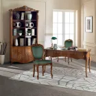 Klassisk stol i valnöt eller guldklädd trä tillverkad i Italien - Imperator Viadurini