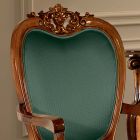 Klassisk stol i valnöt eller guldklädd trä tillverkad i Italien - Imperator Viadurini