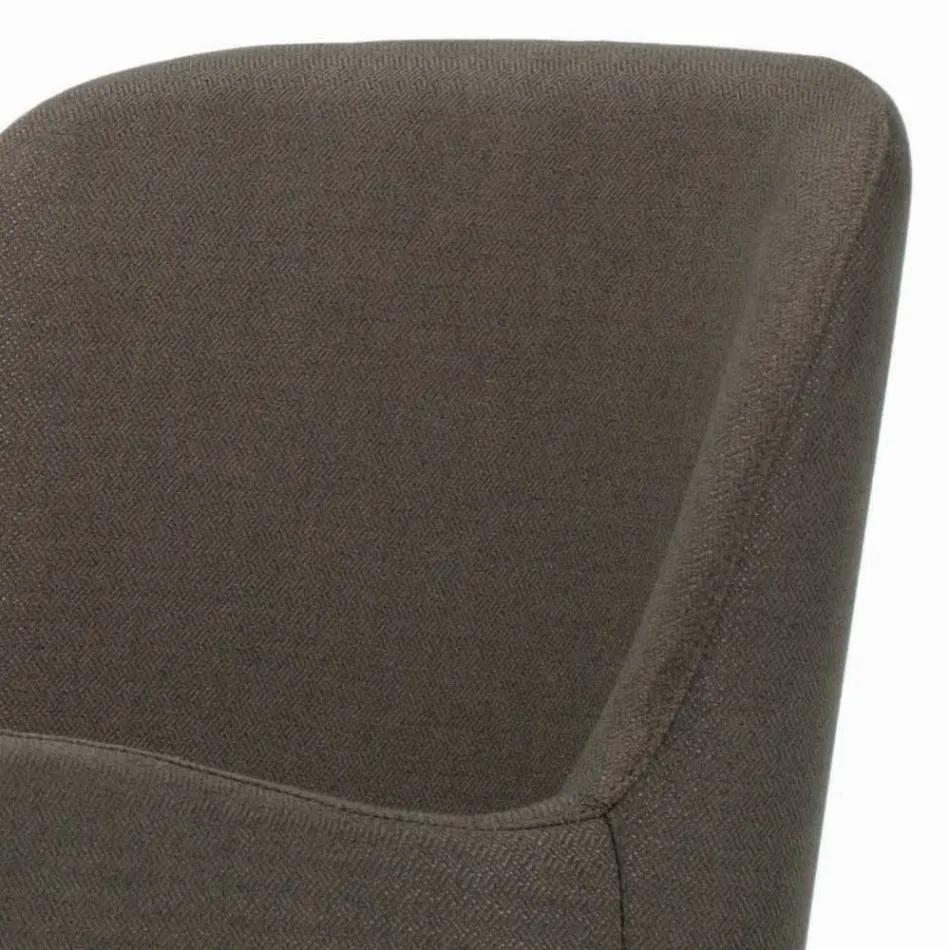 Stol med armstöd med träben och vadderad sits Tillverkad i Italien - Bari Viadurini