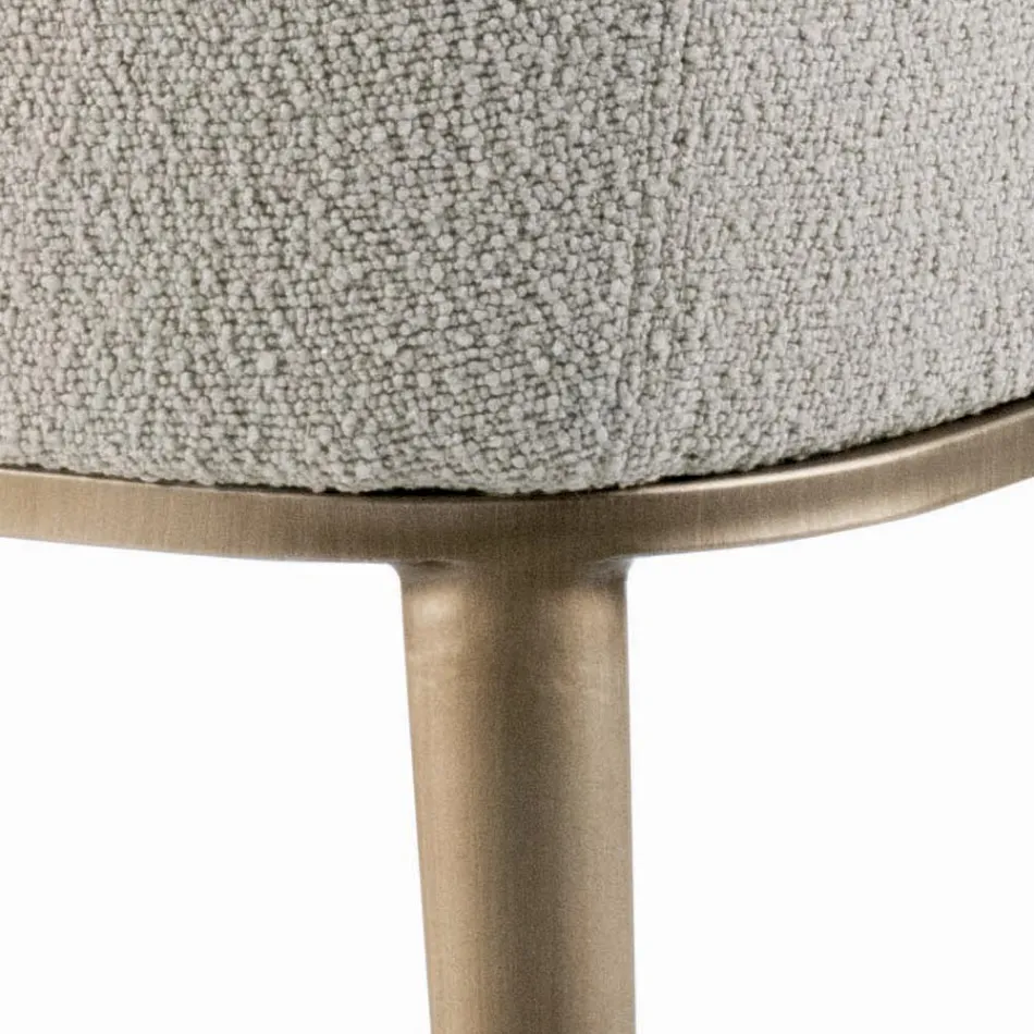 Stol med armstöd med stoppad sits och stålben Tillverkad i Italien - Ascoli Viadurini