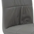 Stol med lackerade stålben och stoppad sits Tillverkad i Italien - Brescia Viadurini