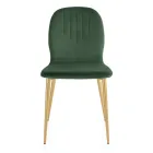 Stol med Monocoque-tygsits och koniska ben Tillverkad i Italien - Nezoku Viadurini