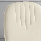 Stol med Monocoque-tygsits och koniska ben Tillverkad i Italien - Nezoku Viadurini