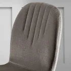 Stol med Monocoque-tygsits och träben tillverkad i Italien - Nezoku Viadurini