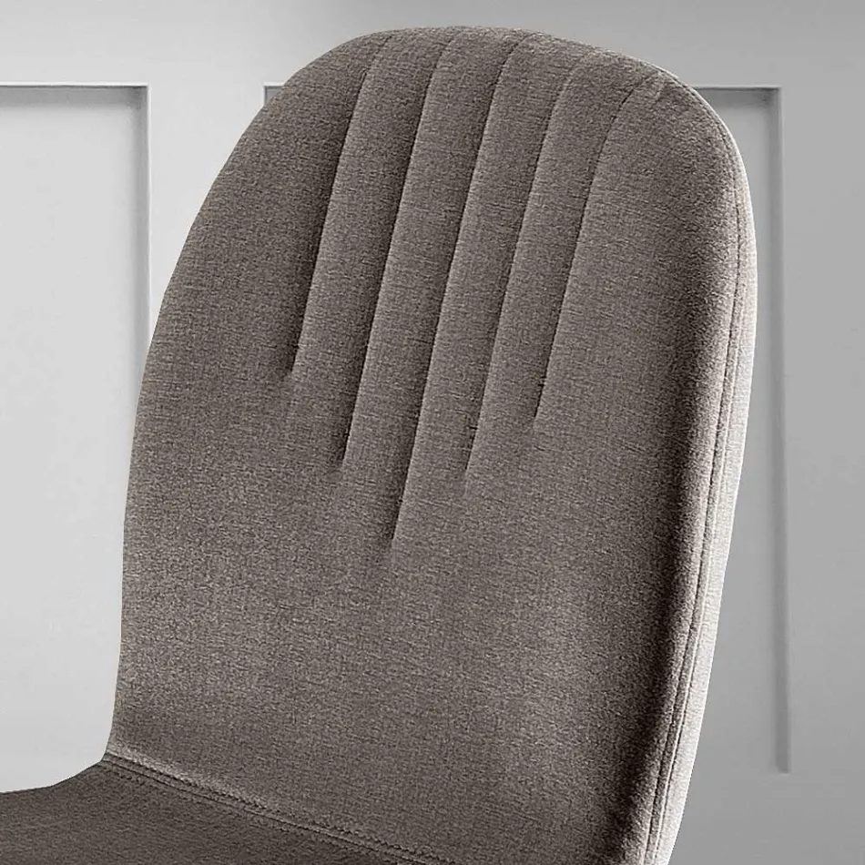 Stol med Monocoque-tygsits och träben tillverkad i Italien - Nezoku Viadurini